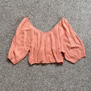Apiece Apart Coral Crop Top